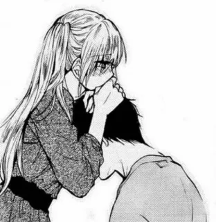 ❤️ anime, manga, kiss, couple, love, affection, romance, art telegram sticker