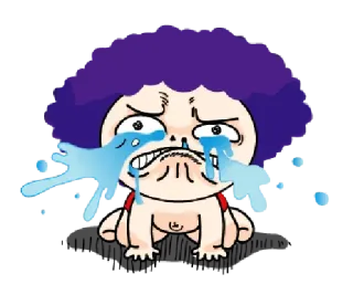 🏴 哭, 卡通, 伤心, 难过, 情绪, 眼泪 telegram sticker
