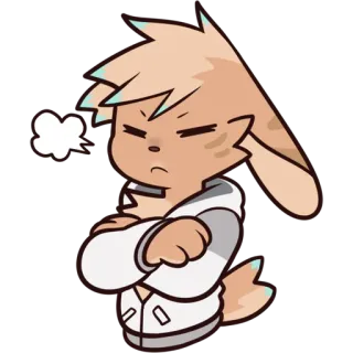 😤 marah, kartun, binatang, jengkel, geram, ekspresi telegram sticker