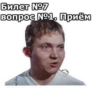 😯 Билет №7
вопрос №1. Приём vraag, ticket, man, communicatie, russisch whatsapp sticker