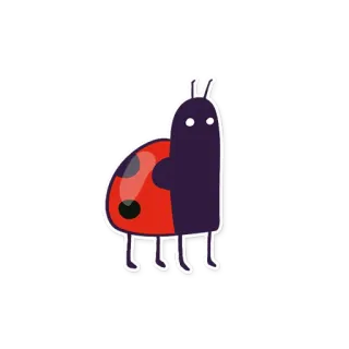 😶 kepik, serangga, kartun, hewan whatsapp sticker