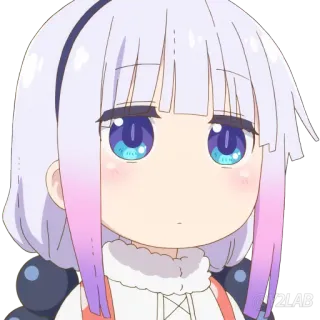 😶 Kanna Kamui Miss Kobayashi's Dragon Maid Anime, Rồng, Dễ thương, Cô gái, Kawaii telegram sticker