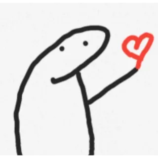 ❤️ stick figure, heart, love, cartoon, doodle telegram sticker