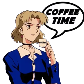 ☕️ COFFEE TIME Anime, Kaffee, Getränk, Cartoon telegram sticker