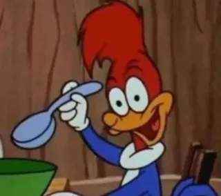 😵‍💫 Woody Woodpecker Woody Woodpecker, personaggio dei cartoni animati, divertente, cartone animato classico, animazione, Woody, Woodpecker whatsapp sticker