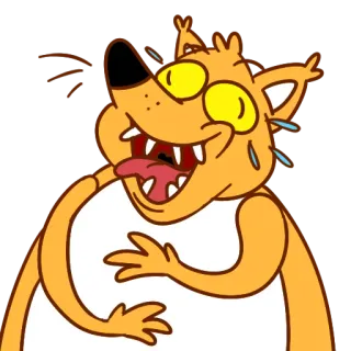 🤣 만화, 여우, 웃긴, 동물, 캐릭터 telegram sticker