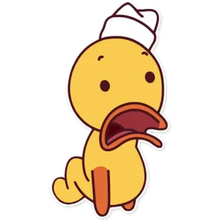 😦 утка, животное, мультфильм, милый telegram sticker
