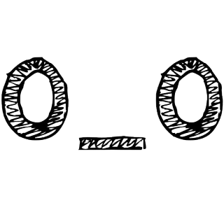 😨 émoticône, expression, visage, dessin, simple telegram sticker