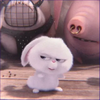 🥴 Snowball The Secret Life of Pets Snowball, bunny, cute, The Secret Life of Pets, cartoon, animal whatsapp sticker