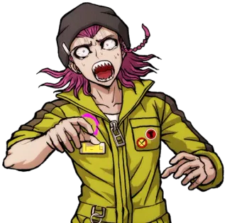 😱 Kazuichi Souda Danganronpa Anime, Sticker, Preocupado, Kazuichi Souda, Danganronpa telegram sticker