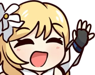 👋 อนิเมะ, การ์ตูน, อีโมจิ, น่ารัก, น่ารัก, โบกมือ telegram sticker