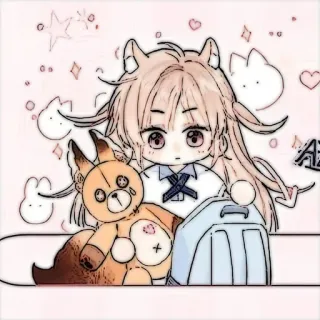🍓 애니메이션, 귀여운, 카와이, 치비, 인형, 일러스트, 만화 telegram sticker