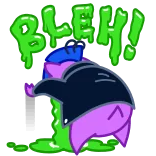 🤮 BLEH! sticker, bleh, cartoon, funny, gross whatsapp sticker