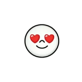 😍 絵文字, 愛, ハート目, 笑顔, 可愛い telegram sticker