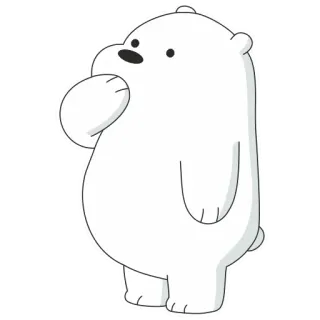 🤭 Ice Bear We Bare Bears dibujo animado, oso polar, Ice Bear, animación, lindo, personaje telegram sticker