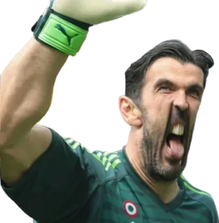 😜 Gianluigi Buffon goalkeeper, soccer, athlete, Italian telegram sticker