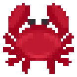 🦀 краб, морское существо, красный, животное, ракообразное whatsapp sticker