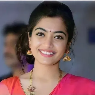 😀 portrait, femme, actrice, indienne, sourire, bijoux telegram sticker