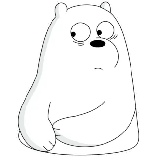 😲 Ice Bear We Bare Bears dibujos animados, oso, oso polar, Escandalosos, animal telegram sticker