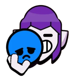 ⁉️ Mortis Brawl Stars brawl stars, mortis, game, character, sad whatsapp sticker