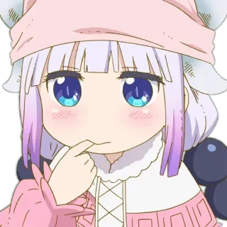 🥺 Kanna Kamui Miss Kobayashi's Dragon Maid anime, kawaii, cute, dragon, kanna, manga, chibi telegram sticker