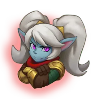 😠 Poppy League of Legends 비디오 게임, 챔피언, 요들, 능글 telegram sticker