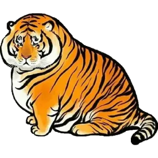😜 老虎, 动物, 猫, 条纹, 哺乳动物, 野生动物 telegram sticker