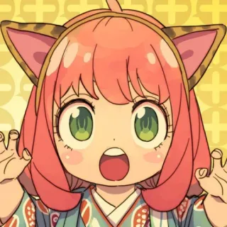 ❤️ Anya Forger Spy x Family Anya Forger, Anime, Spy x Family, mignon, dessin animé, personnage, fanart telegram sticker