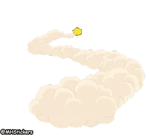 🏃‍♂️ @MHStickers เมฆ, ควัน, ร่องรอย, การ์ตูน, สติกเกอร์ telegram sticker