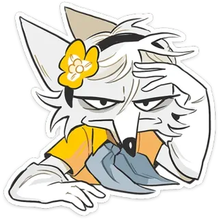 😒 cartoon, animal, fox, character, illustration, sticker telegram sticker