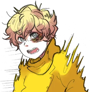 😱 anime, manga, character, art, illustration whatsapp sticker