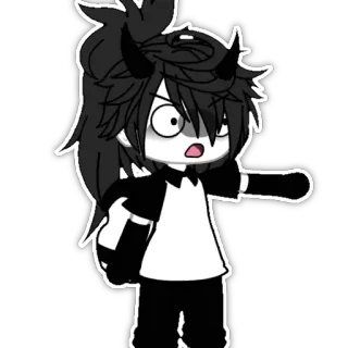 😨 gacha life, gacha club, anime, cartoon, charakter telegram sticker