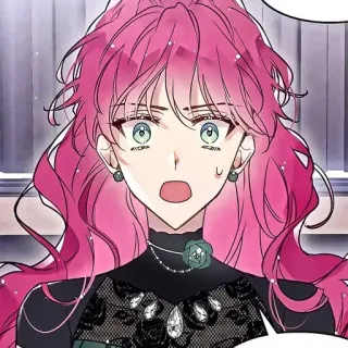 💭 anime, cartoon, woman, pink hair, portrait telegram sticker