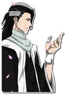 😕 Byakuya Kuchiki Bleach Byakuya Kuchiki, Bleach, Anime, Mangá, Personagem, Adesivo whatsapp sticker