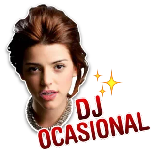 📻 DJ OCASIONAL диджей, женщина, иногда, музыка, женский telegram sticker