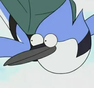 👾 Mordecai Regular Show cartoon, Mordecai, Regular Show, blue jay whatsapp sticker