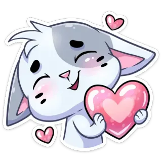 💗 Katze, Kätzchen, Herz, Liebe, süß, Tier, Aufkleber whatsapp sticker