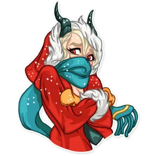 Lady Krampus telegram stickers
