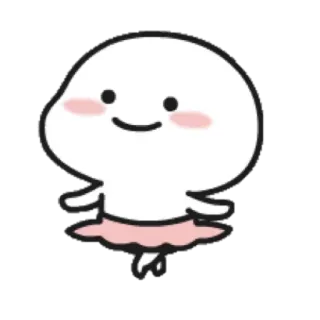 ☁ süß, tanzen, ballett, figur, rosa telegram sticker