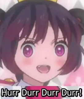 😓 Hurr Durr Durr Durr! anime, character, cute, expression, manga telegram sticker