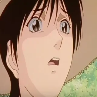 😨 anime, personaggio, donna, triste, espressione, faccia, disegno telegram sticker
