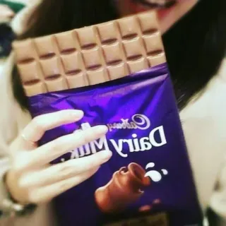 🍫 Dairy Milk 巧克力, 食物, 糖果, 牛奶巧克力 telegram sticker