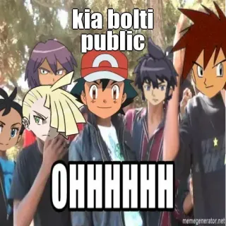 🤔 kia bolti public
OHHHHHHH pokemon, animé, personnages, dessin animé whatsapp sticker
