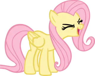 😀 Fluttershy My Little Pony poney, dessin animé, animal, amitié, mignon telegram sticker