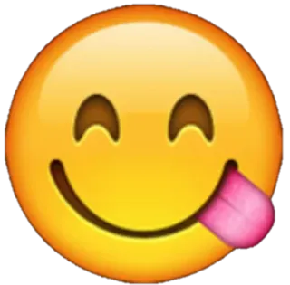 😋 Emoji, Smiley, Wajah, Lidah, Senang telegram sticker