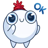 👌 милый, мультик, капля, веселый, персонаж, стикер whatsapp sticker