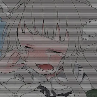 😢 Anime, Weinen, Mädchen, Traurig, Tränen telegram sticker