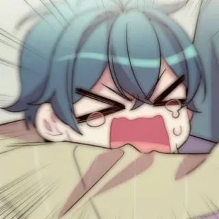 💬 Anime, Llorando, Triste, Manga, Dibujo animado, Ilustración telegram sticker