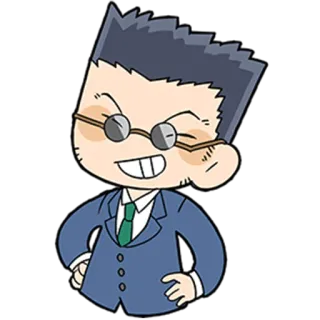 😁 kartun, kacamata, pria, setelan, dasi, karakter telegram sticker