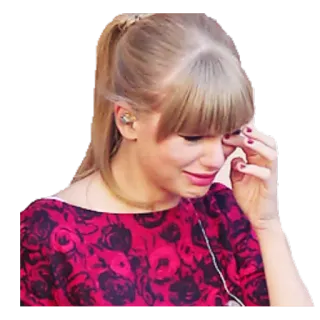 😭 Taylor Swift Taylor Swift, chanteuse, pleurer, triste, célébrité, pop star, auteur-compositeur telegram sticker
